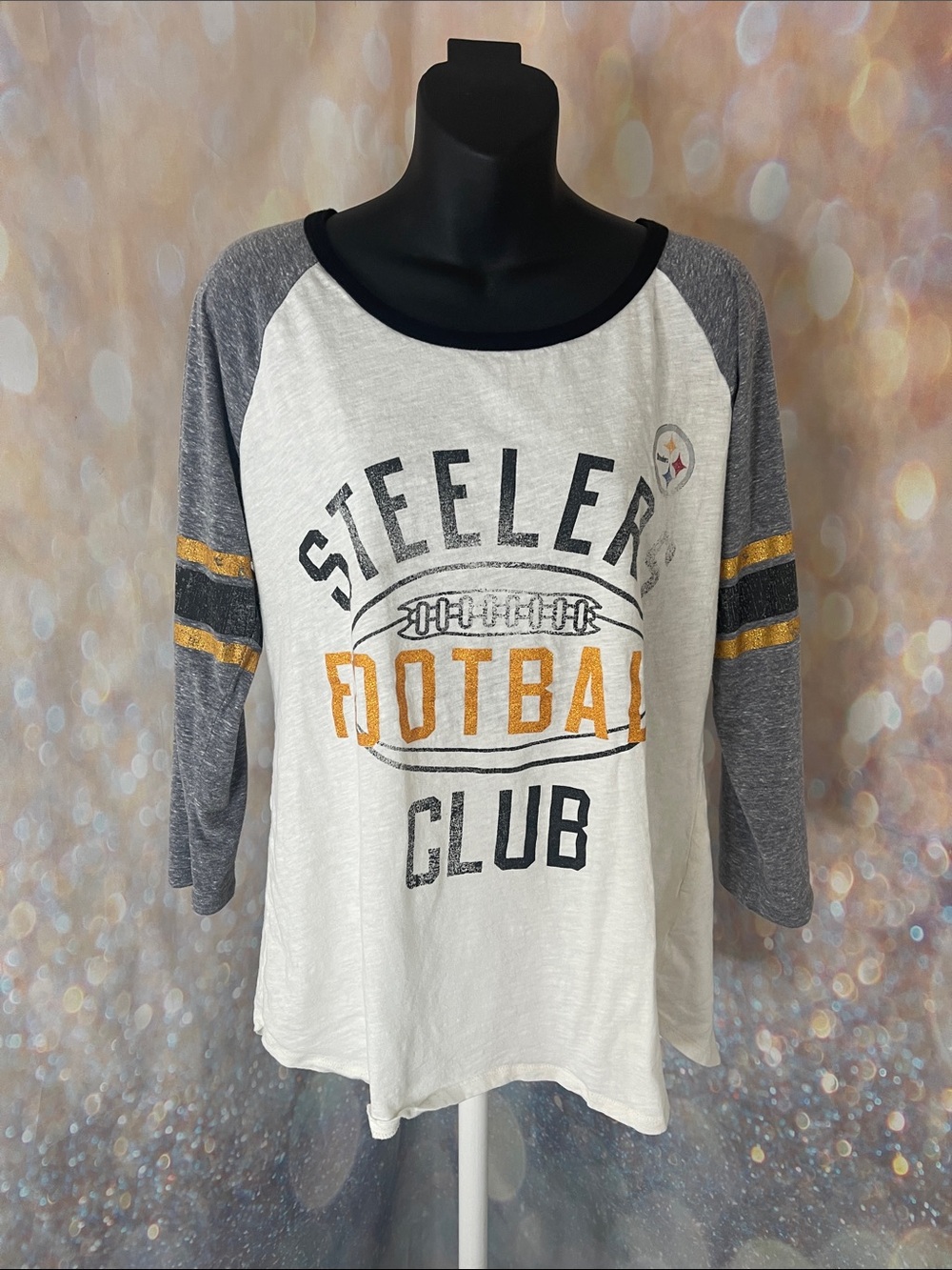NFL Team Apparel Women's Steelers Football Lightweight Long Sleeve Tee Size 2XL